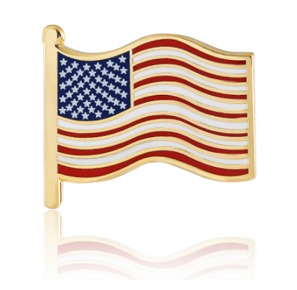 American flag lapel pin